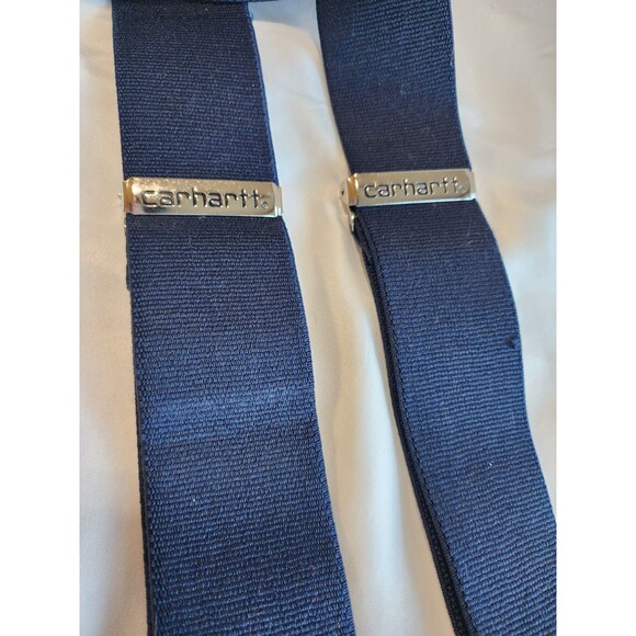 Carhartt Suspenders Men's  Utility 2" Heavy-Duty Silver  Clips Navy Blue 52" - Picture 5 of 7